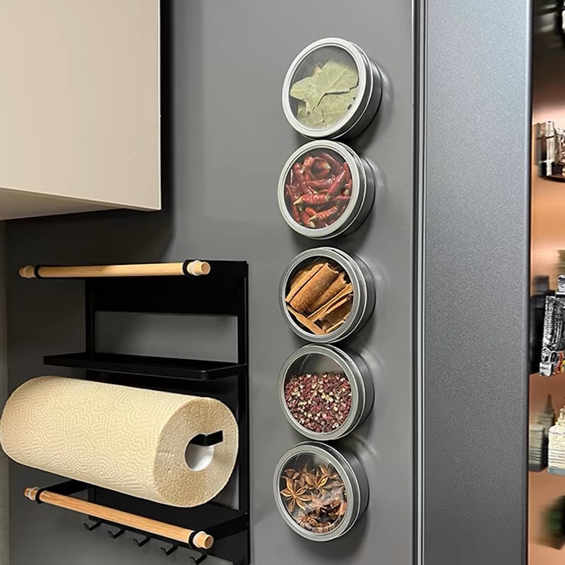 Tin Container Lid - Magnetic Spice Tins with Clear Lids,