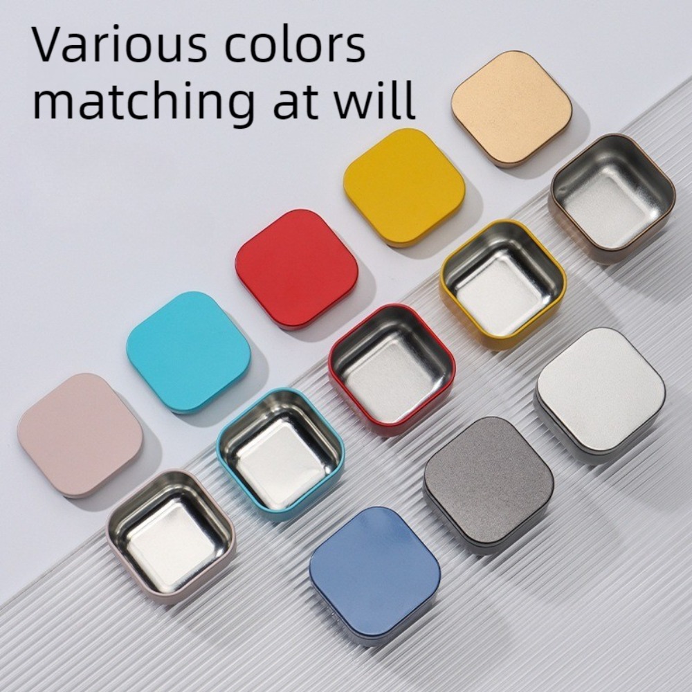 Tin Container Lid - 20PCS Empty Square Candle Jars 50ml