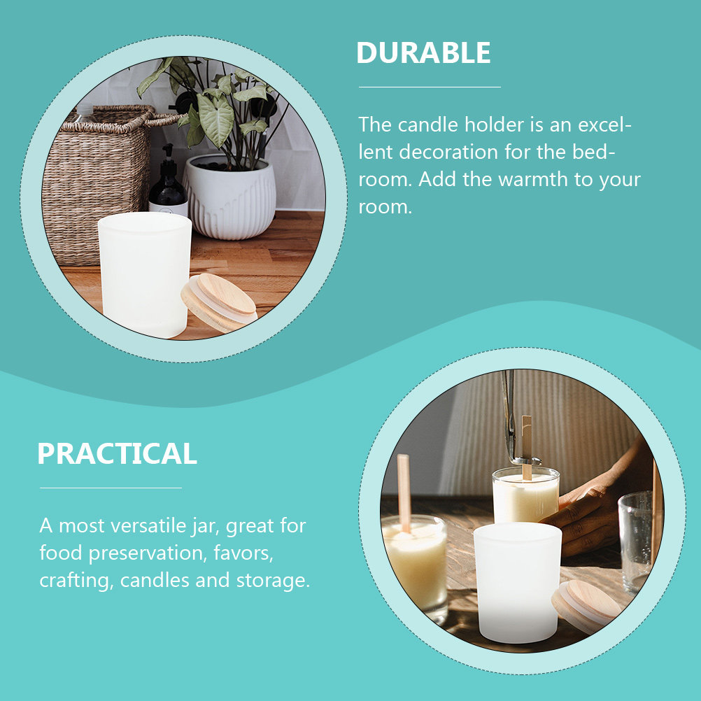 Candle Making Jars With Lids - Empty Glass Jar Glass Containers with