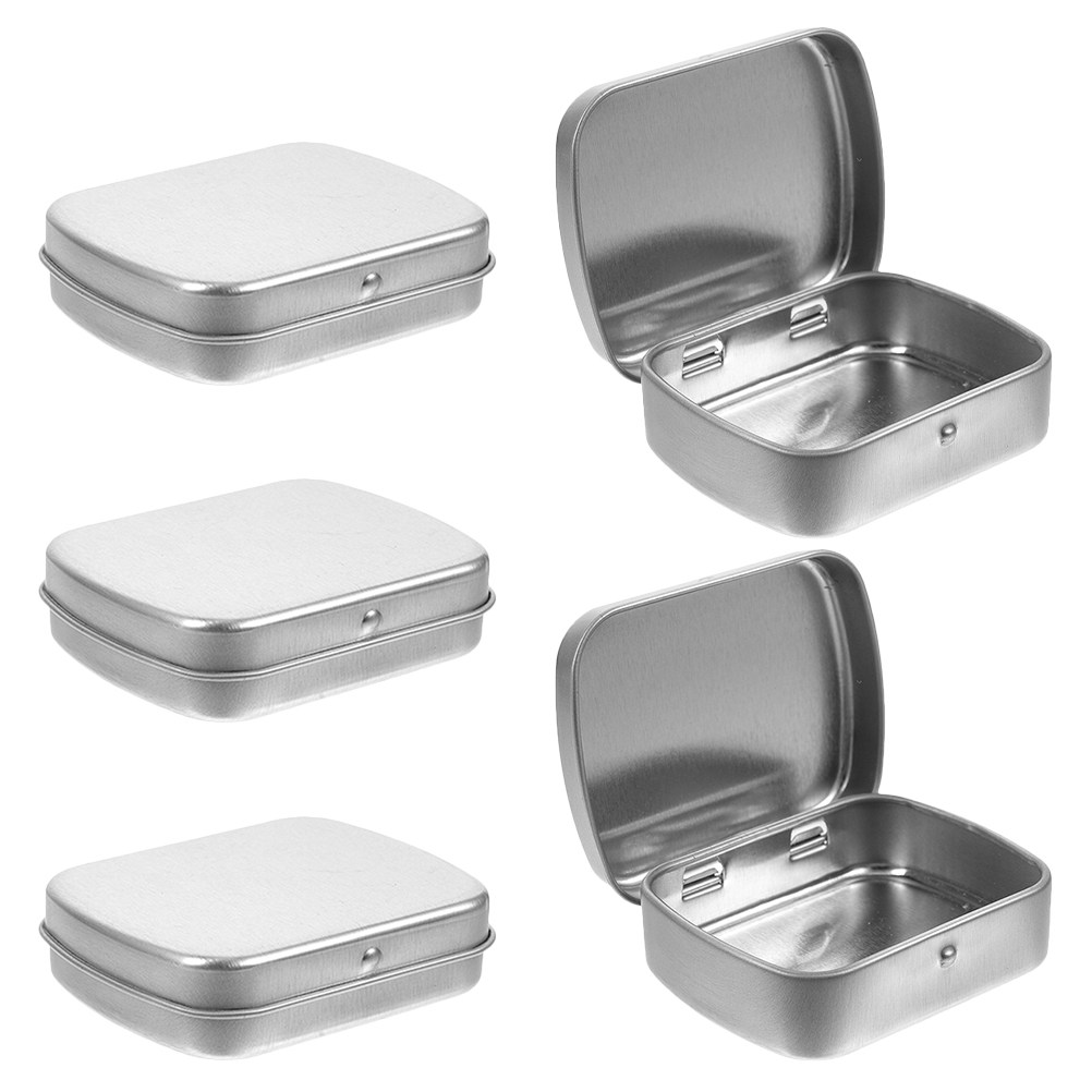 5Pcs Portable Metal Tin Box Co - Tin Container Lid review and price
