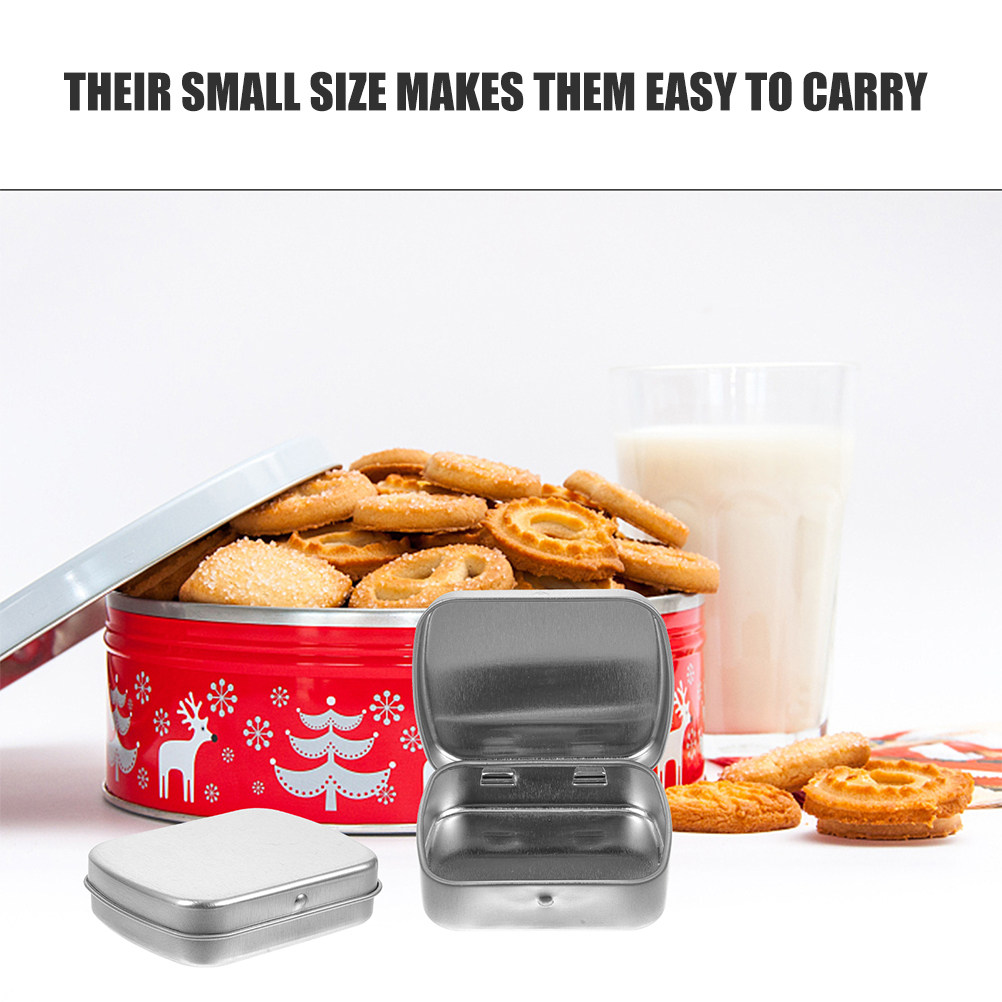 5Pcs Portable Metal Tin Box Co - Tin Container Lid review and price