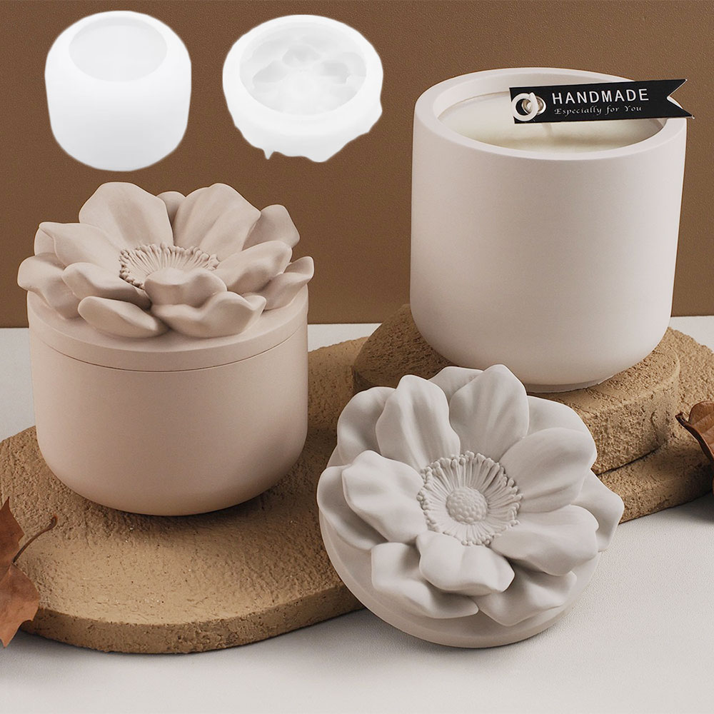 Sunflower Storage Box Silicone - Candle Making Jars With Lids review and price