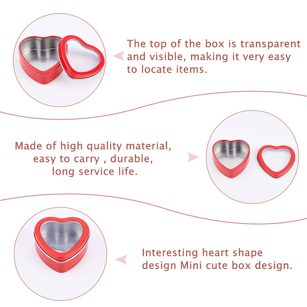 32Pcs 2 OZ Heart Shaped Metal  - Candle Making Jars With Lids review and price