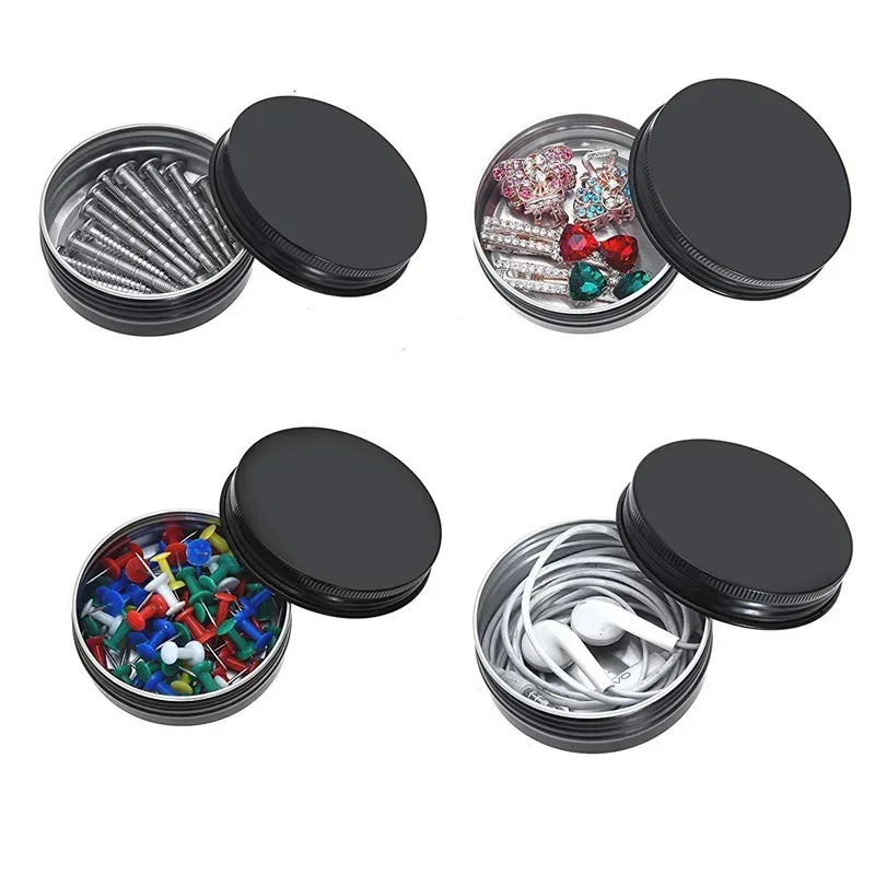50Pcs Black Empty Candle Jars  - Tin Container Lid review and price