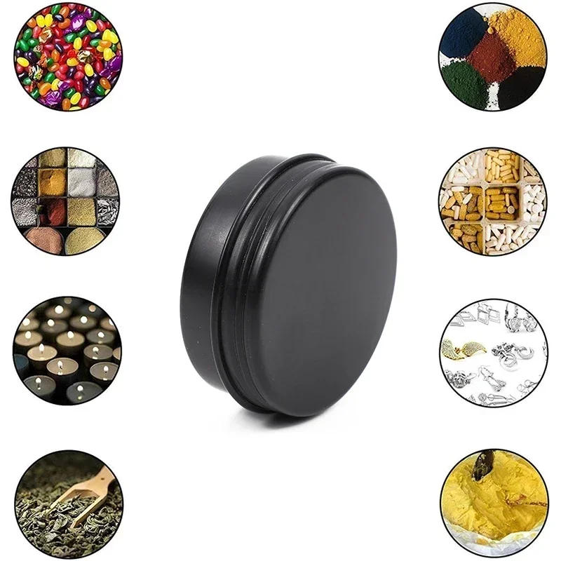 50Pcs Black Empty Candle Jars  - Tin Container Lid review and price