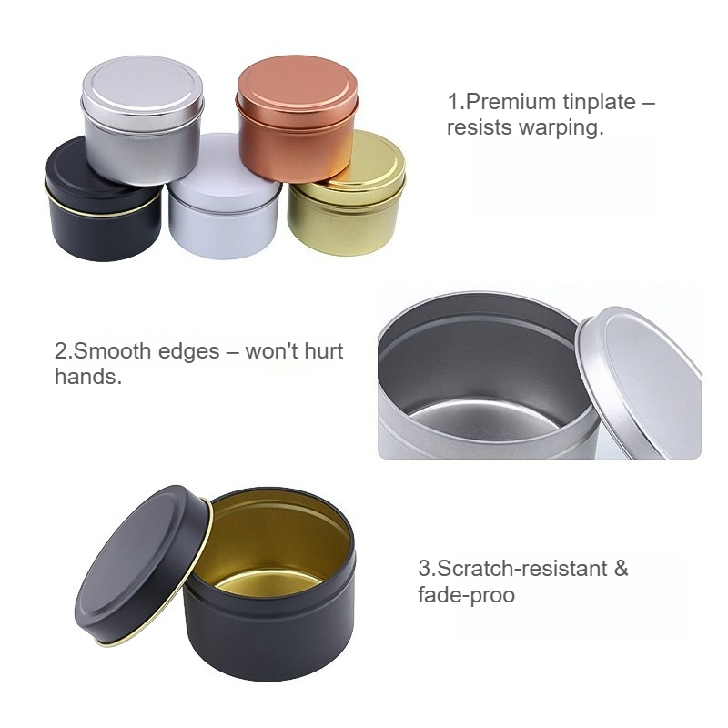 Round Aluminum Candle Tins wit - Candle Making Jars With Lids review and price