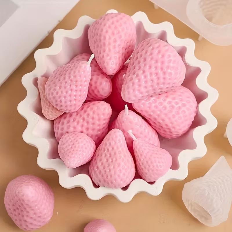 Strawberry Silicone Candle Mol - Candle Making Tutorial review and price