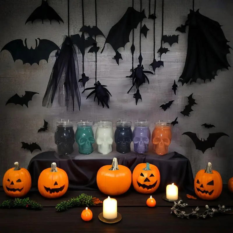 6 Pack Halloween Transparent S - Candle Making Jars With Lids review and price