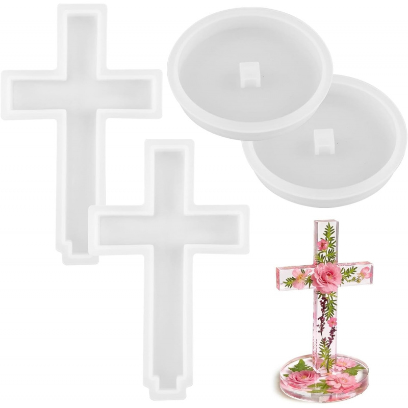 Two silicone molds with a base - Candle Making Tutorial review and price