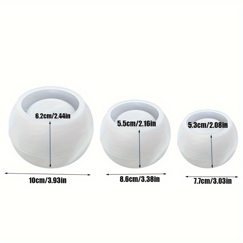 3pcs-Round Flower Pot Silicone - Candle Making Jug review and price