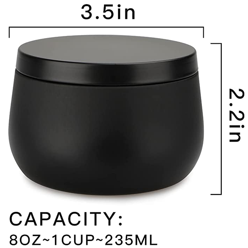 12pcs 8oz White Black Gold Met - Tin Container Lid review and price