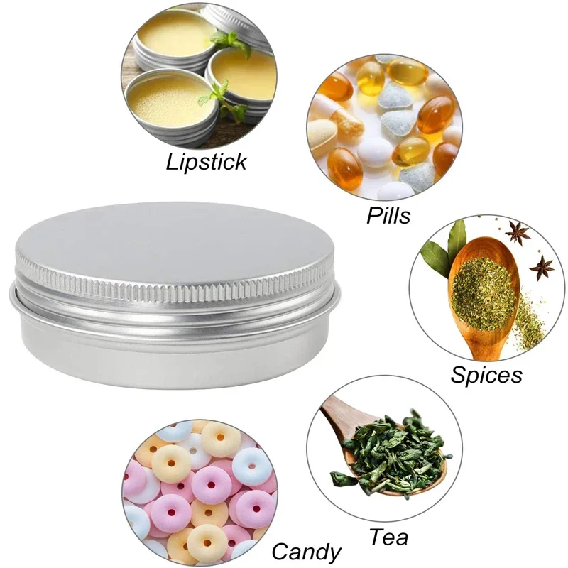 10Pcs Empty 5g-60g Round Alumi - Tin Container Lid review and price