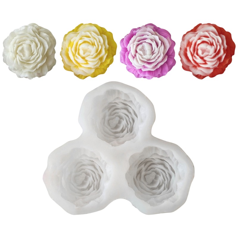 3pcs/set Peony Flower Candle S - Candle Making Tutorial review and price