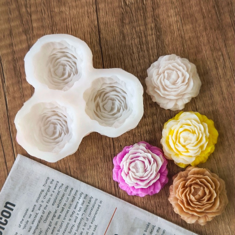 3pcs/set Peony Flower Candle S - Candle Making Tutorial review and price
