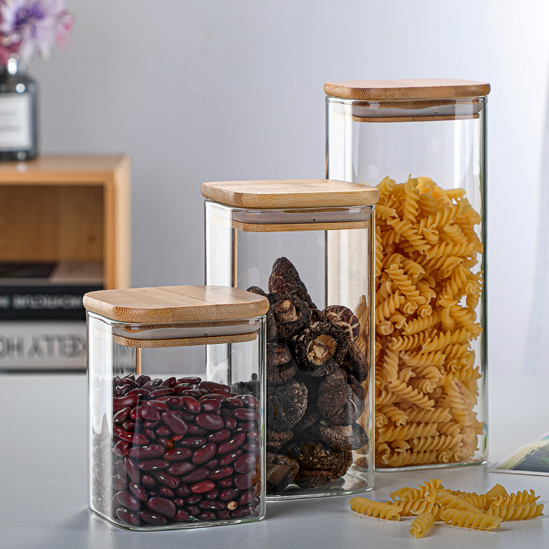 Bamboo Glass Tins Transparent  - Tin Container Lid review and price